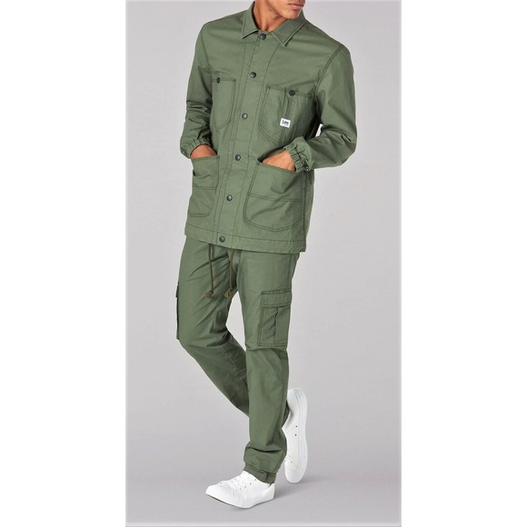 NEW LEE HERITAGE COACHES CHORE JACKET Olive Green Color Men's Large - Picture 9 of 11